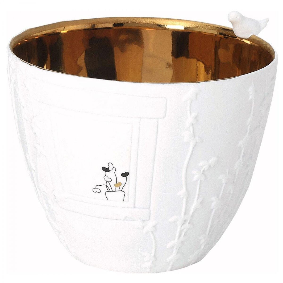 Kerzenhalter Design Teelichthalter Poesielicht Vogelbesuch (7,3cm)