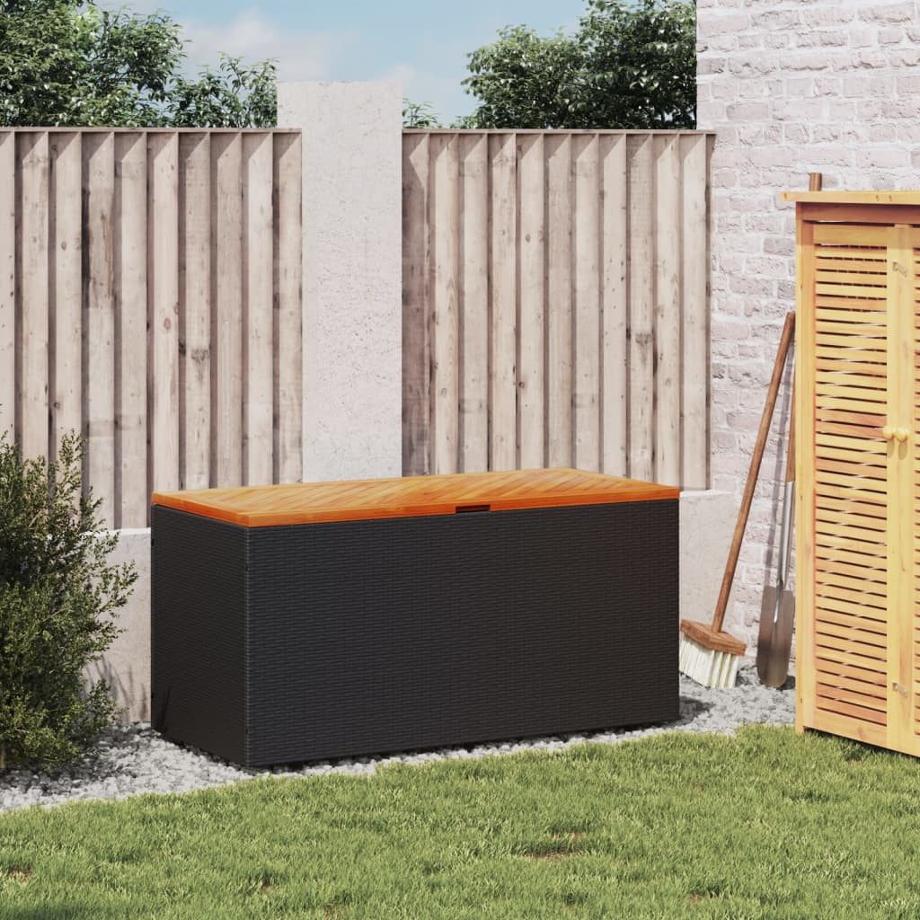 vidaXL Gartenbox Gartentruhe Schwarz 110x50x54 cm günstig online kaufen