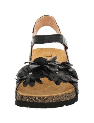 Think! KOAK Sandalette schwarz-Blüten DAMEN Klettverschluss mit