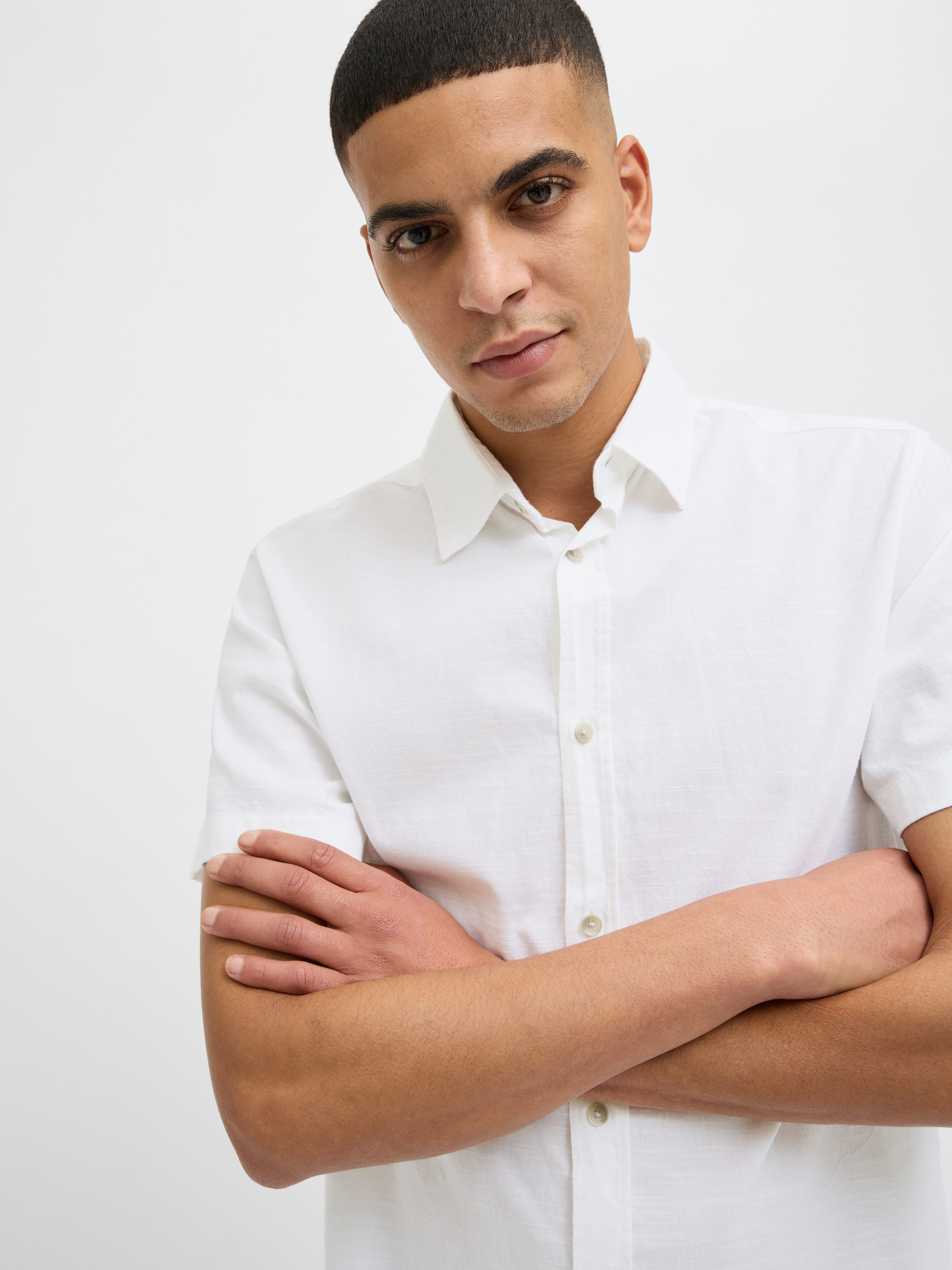 Jack & Jones Kurzarmhemd JJPIERRE SLUB günstig online kaufen