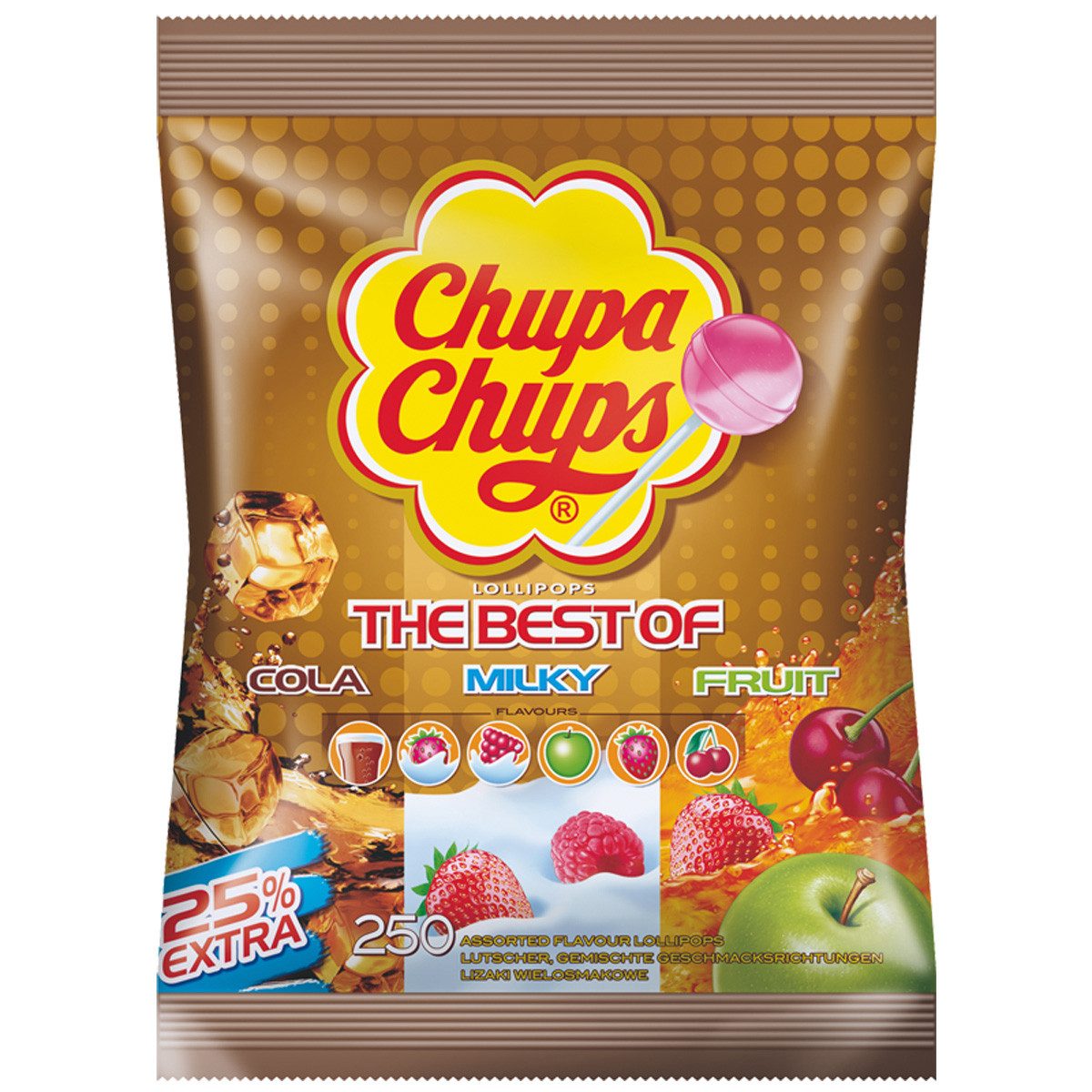 Chupa Chups Süßigkeit, Chupa Chups Best of Lutscher fruchtig cremig Nachfüllbeutel 3000g