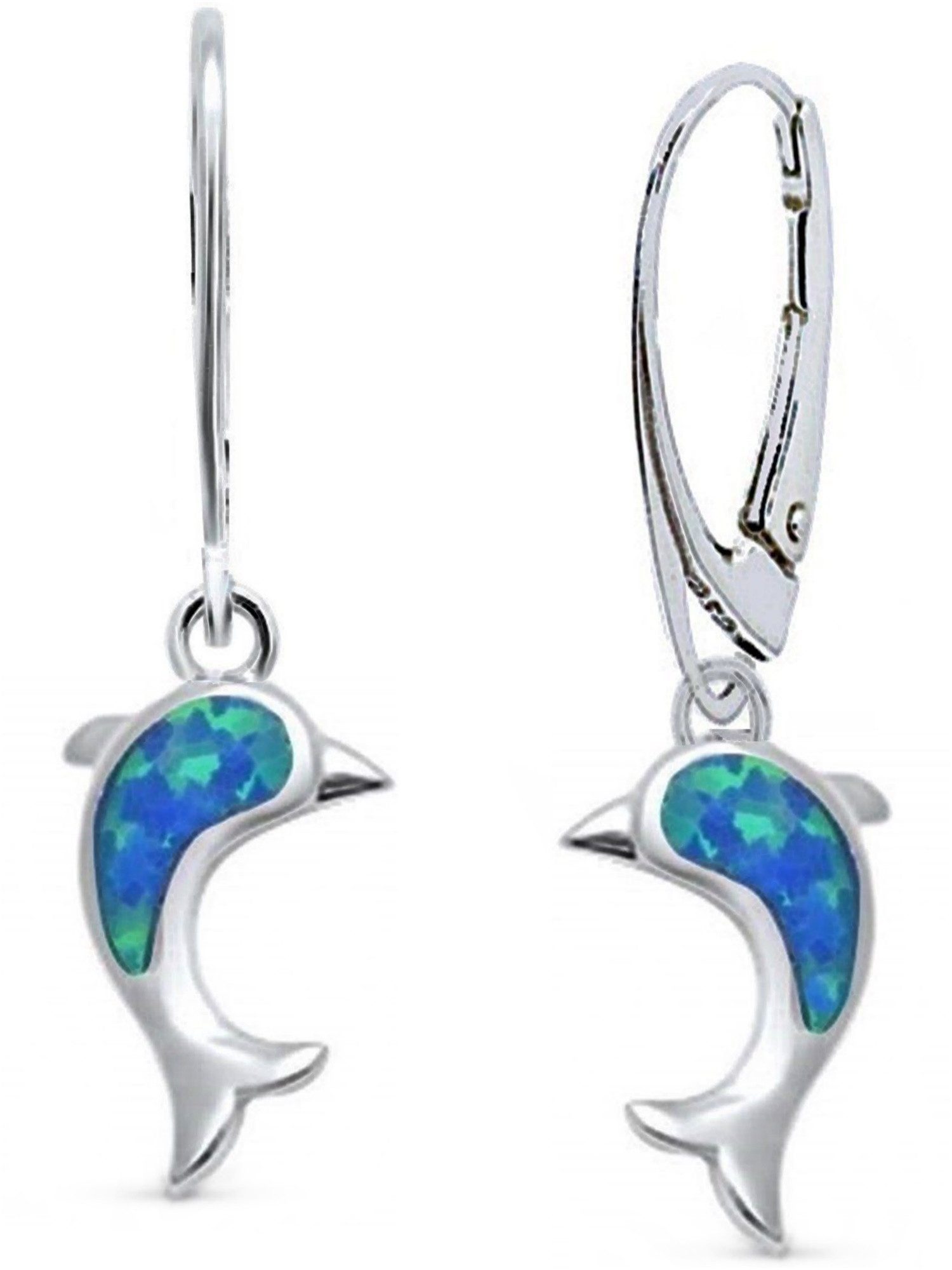 Goldene Hufeisen Paar Ohrhänger Schimmernde Delphine Ohrringe mit synth. Op günstig online kaufen