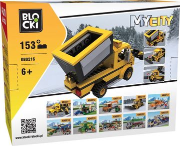 Blocki Konstruktions-Spielset BLOCKI MyCity Schneepflug Bagger 153 Teile Bausatz Spielzeug