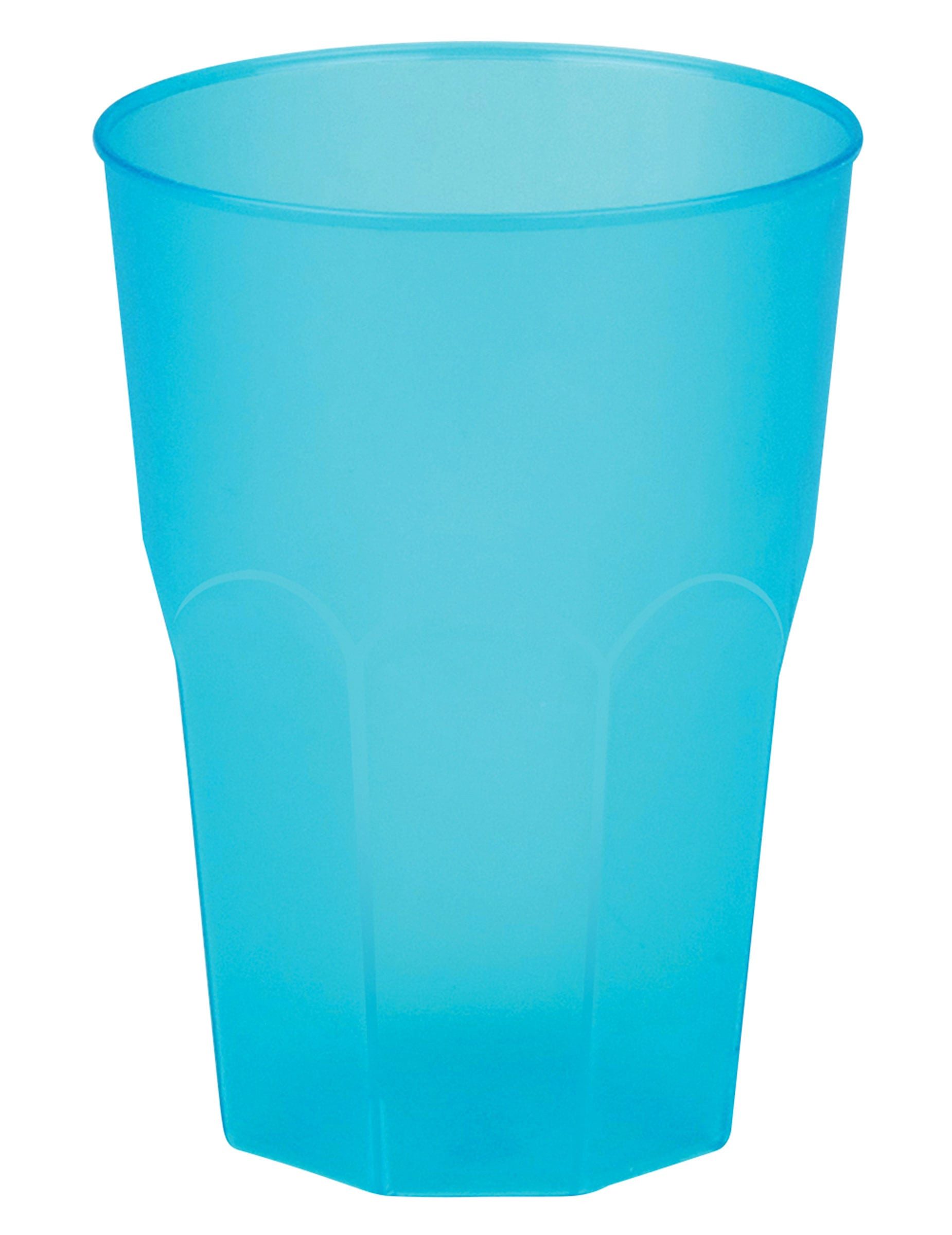 santex Kostüm Türkiser Frost-Kunststoffbecher 42 cl
