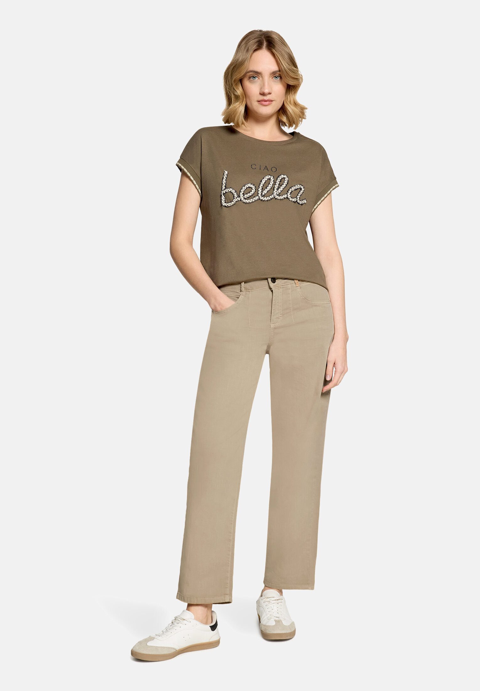 Cartoon Ankle-Jeans Damen mit Waschung