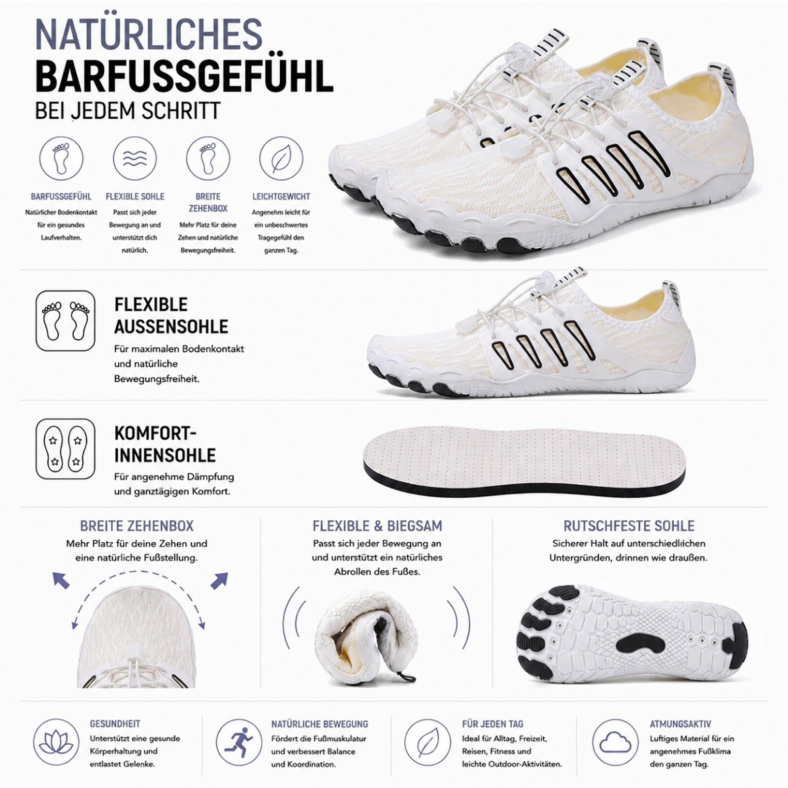 DOTALES Slipstep Barfußschuhe Damen & Herren Barfußschuhe Barfußschuh Minimalschuhe