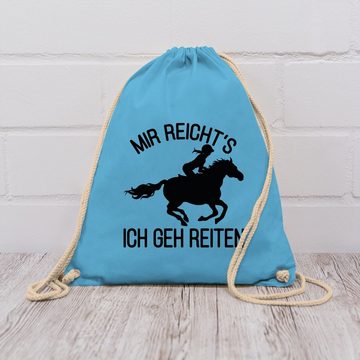 Shirtracer Turnbeutel Mir reichts ich geh reiten, Pferd