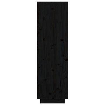 furnicato Sideboard Highboard Schwarz 74x35x117 cm Massivholz Kiefer