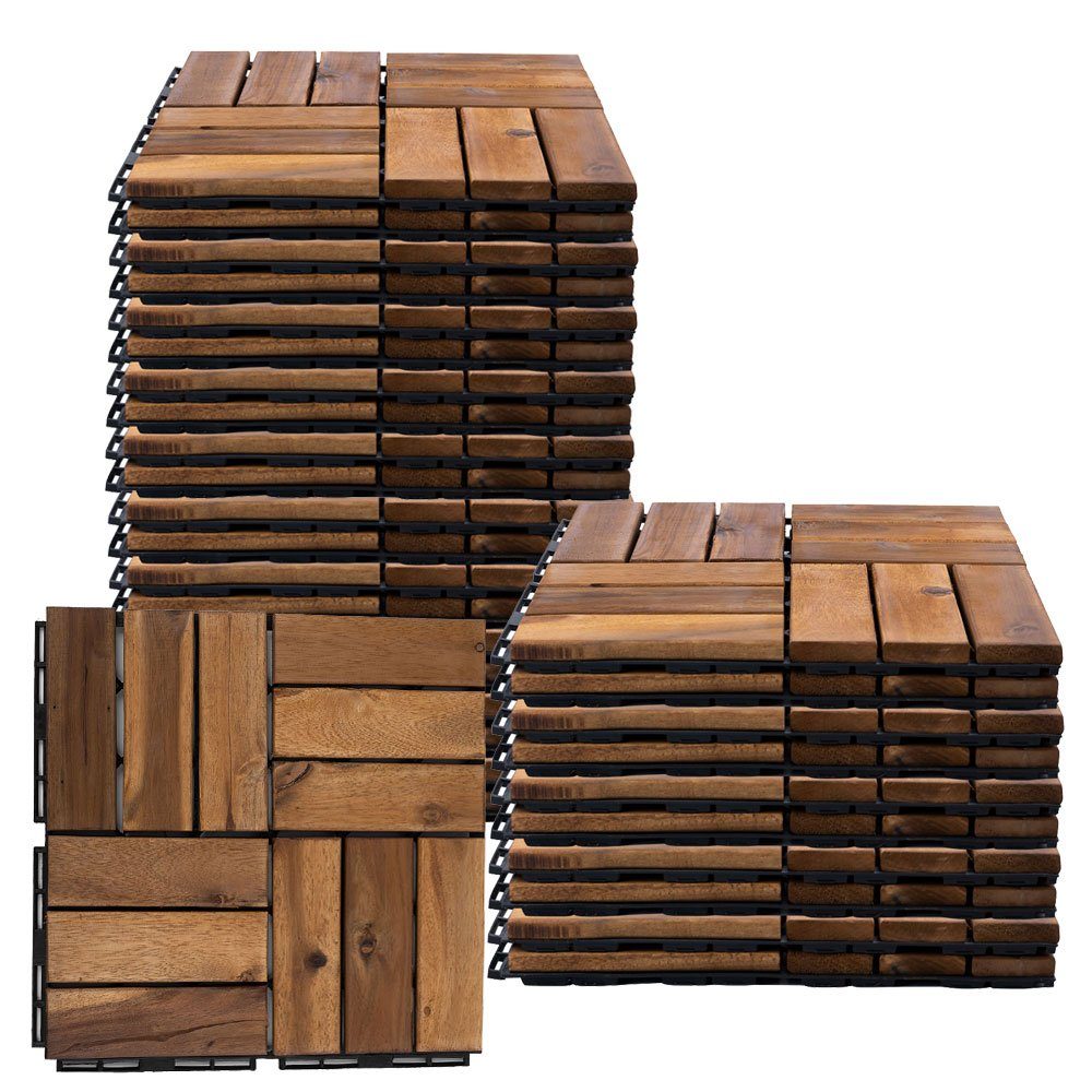 etc-shop Holzfliesen, Holzfliese Akazie 30 x günstig online kaufen
