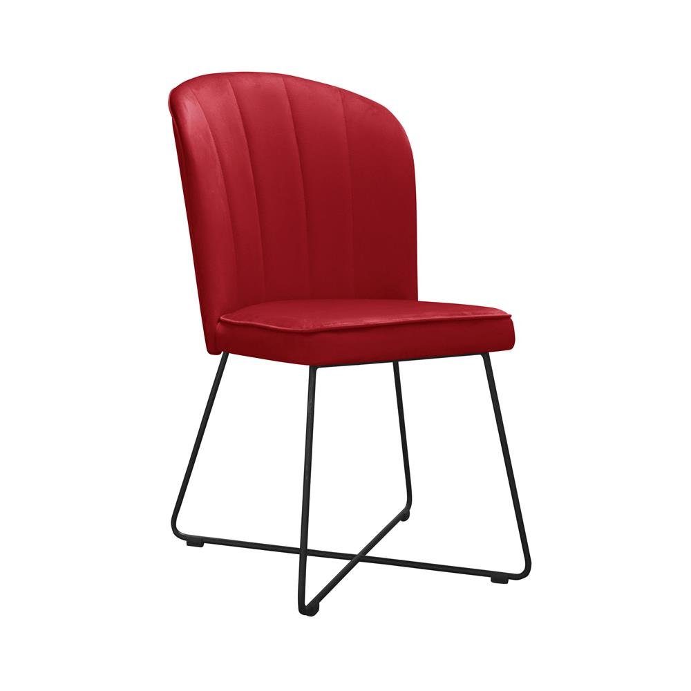 JVmoebel Stuhl, Design Set Stühle 6x Stuhl Garnitur Stuhl Warte Ess Zimmer Neu Gruppe Lehnstuhl Rot