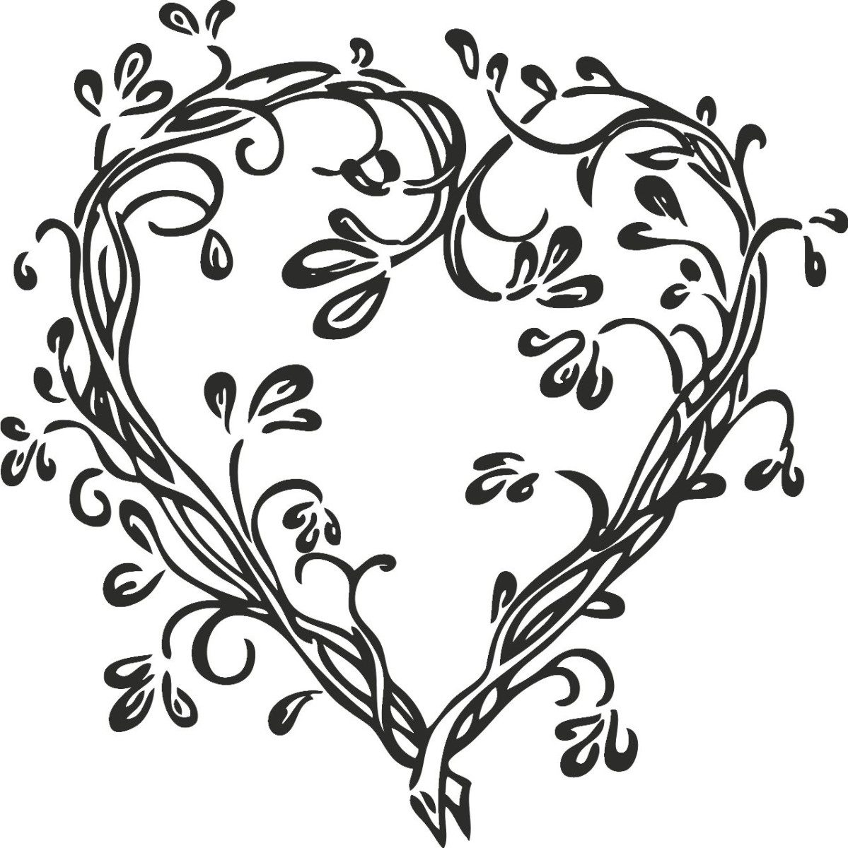 Heyda Stempel Motivstempel 'Herzranke' 3,5x3,3cm