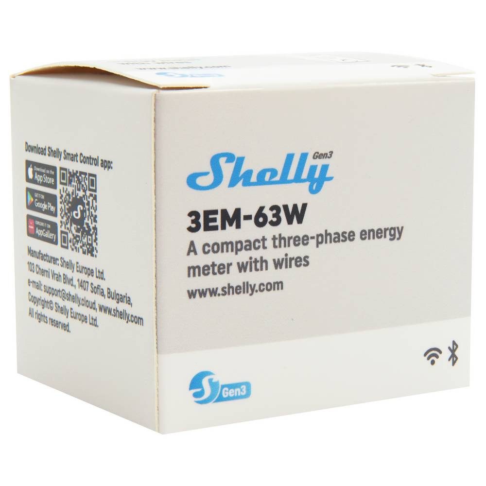 Shelly 3EM-63W Gen3 Stromzähler Shelly_3EM_63W_Gen3 Smart-Home-Steuerelement