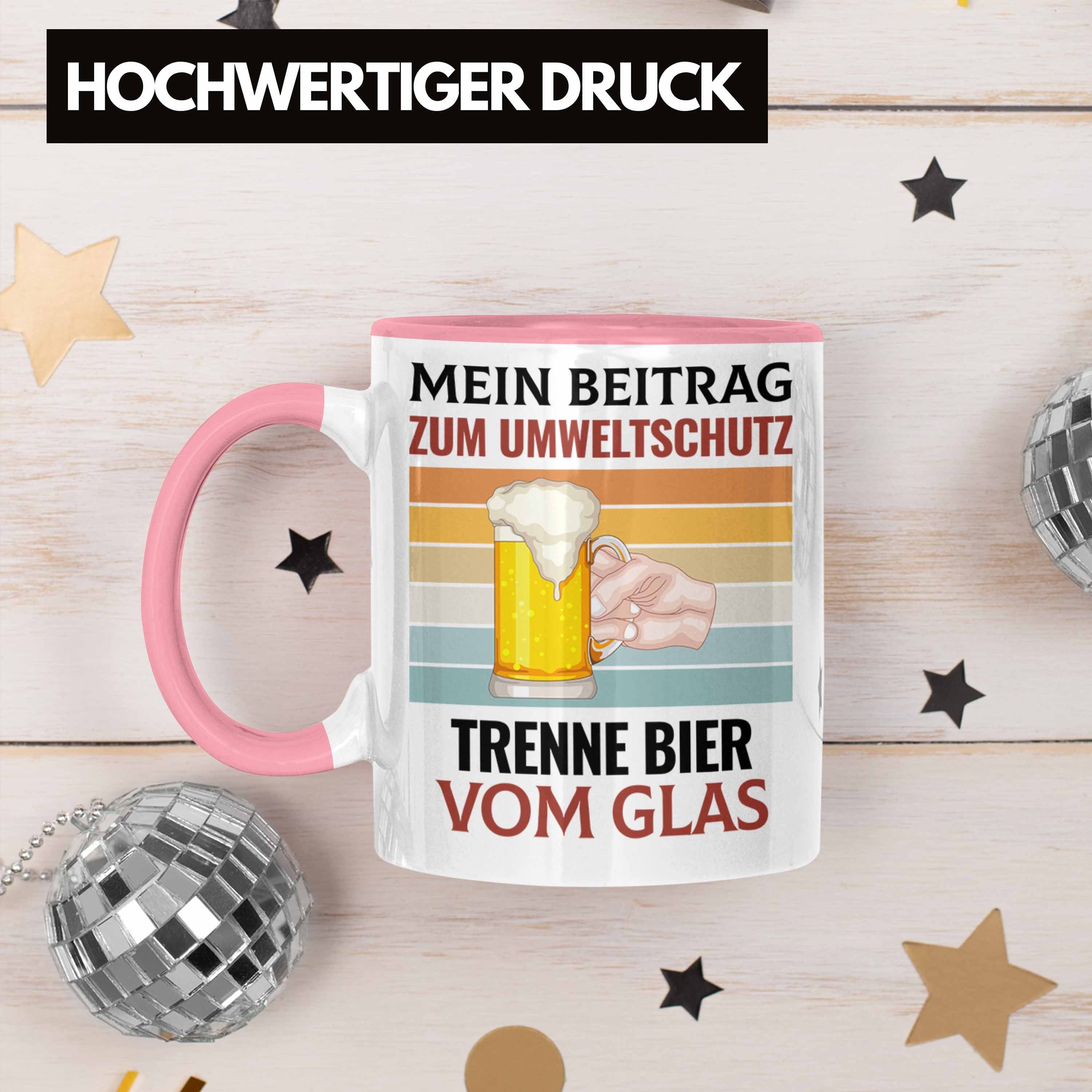 Saufen Alkohol Bier-Trinker Tasse Rosa Trenne Glas Vom Ich Geschenkide Trendation Tasse Bier