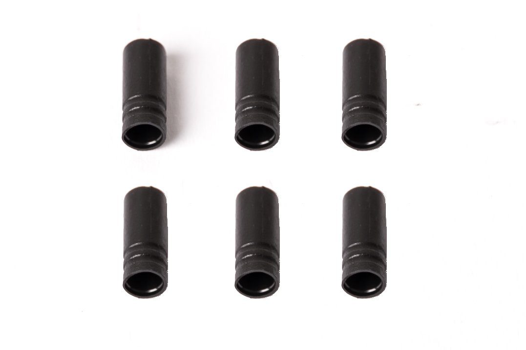 Schaltung 6 Stück Shimano Fahrrad Schaltzug Endkappe Schaltzughülle 4mm Schwarz