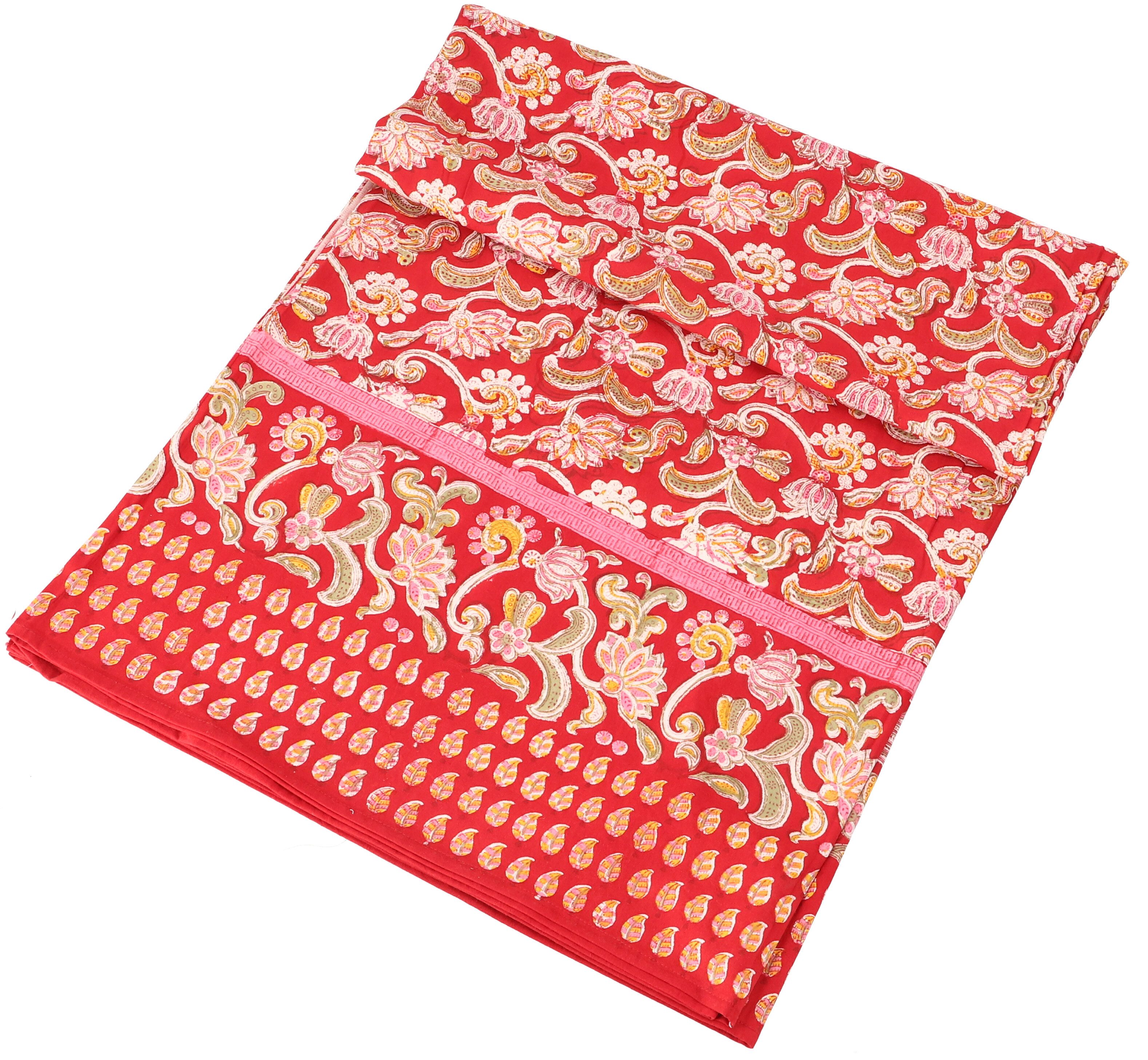 Guru-Shop Tagesdecke Blockdruck Tagesdecke, Bett & Sofaüberwurf,..