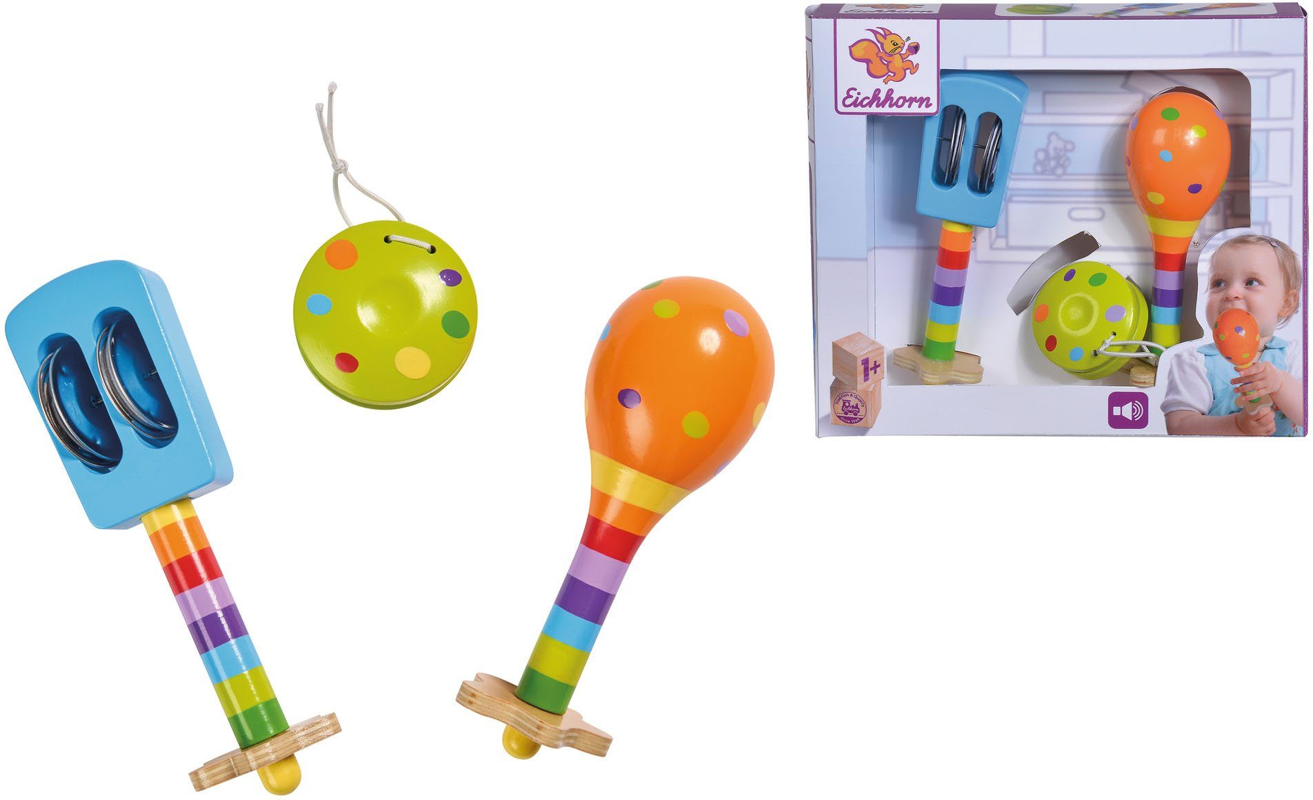 Eichhorn Spielzeug-Musikinstrument Musikset mit Maracas, (Set, 3 tlg)