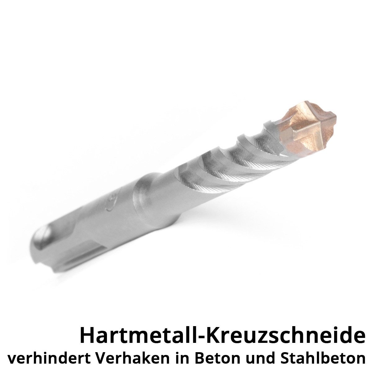 STAHLWERK Bohrersatz SDS-Plus-Bohrer 8-teiliges Set – Durchmesser 5-12 mm mit Box, Schweißer-Gripzangen inklusive Transportkoffer – Bild 2 von 5