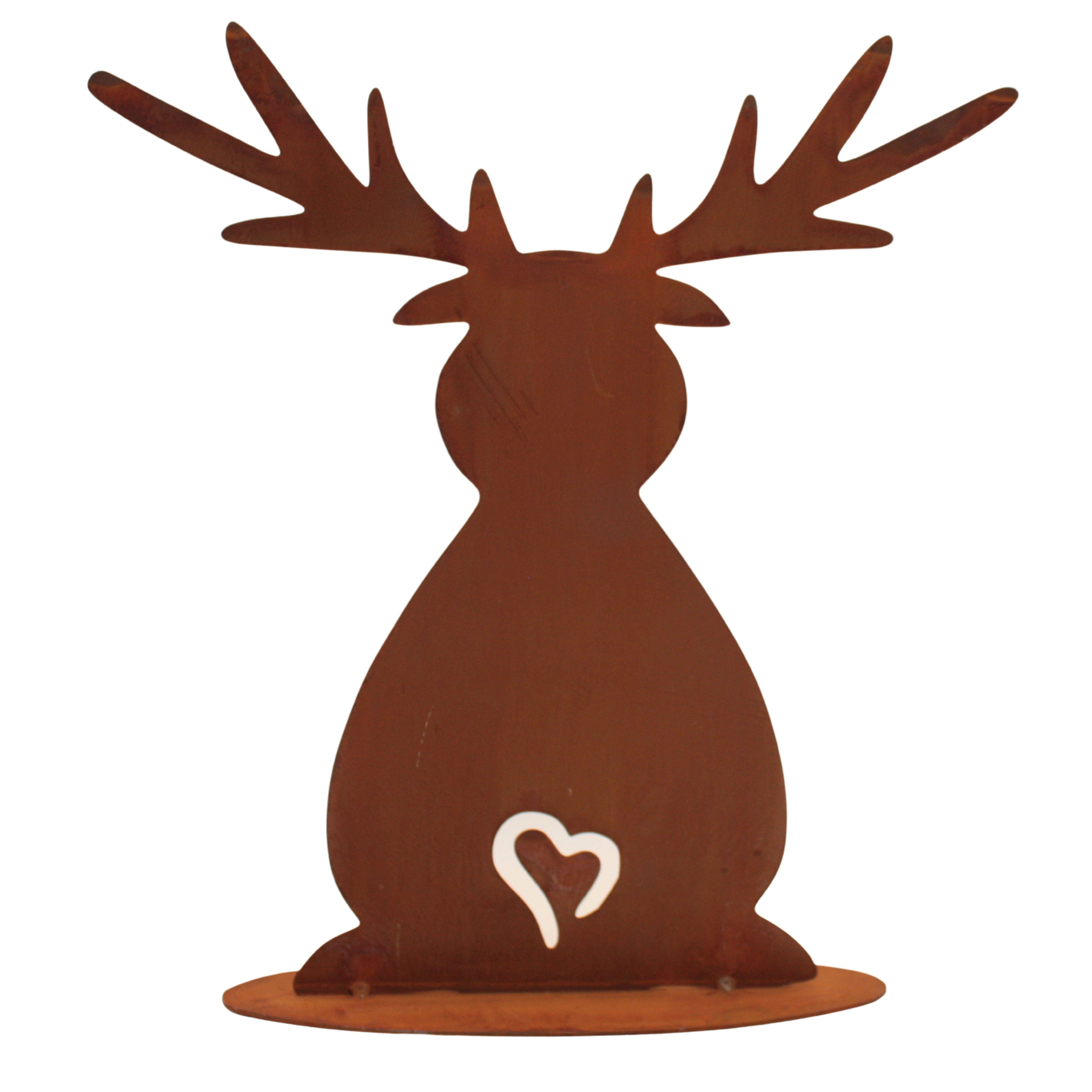 Weihnachtsfigur Weihnachtsdeko Elch Deko Gartendeko Rost