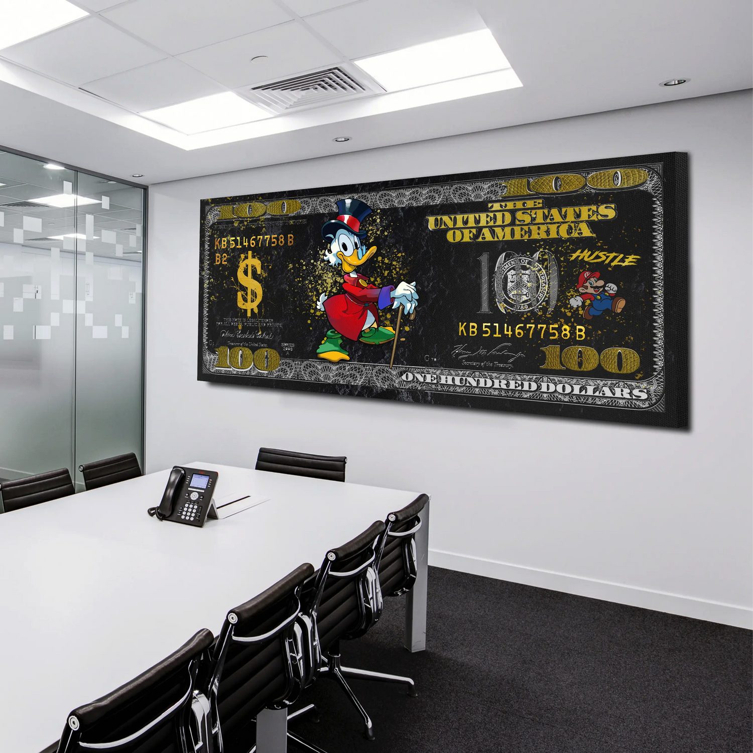 Artedinoi Leinwandbild Rich Duck Pop Art Comic Leinwandbild Wandbild Deko K günstig online kaufen