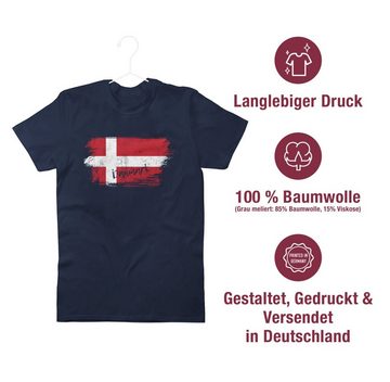 Shirtracer T-Shirt Dänemark Vintage 2024 Fussball EM Fanartikel