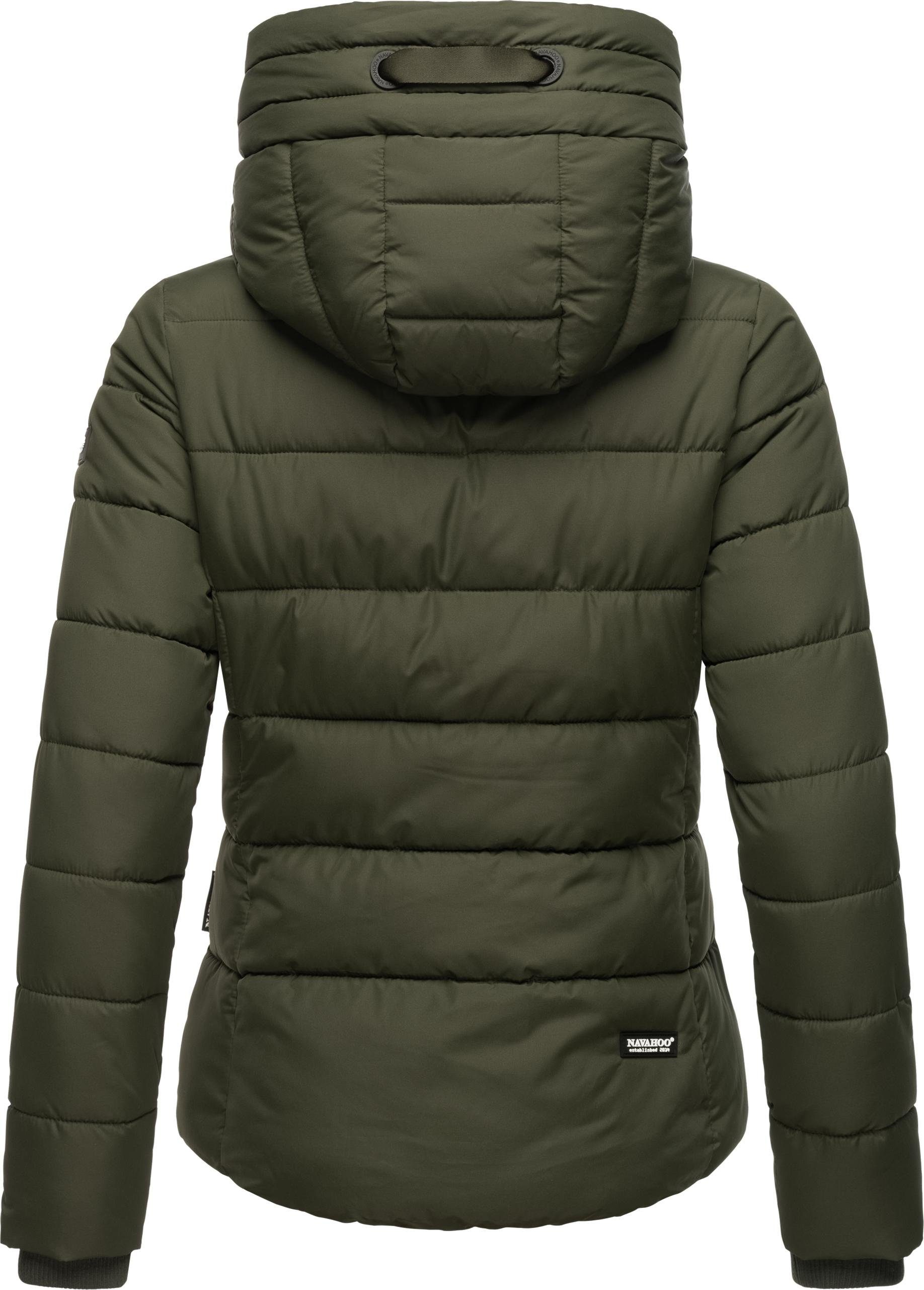 Navahoo Steppjacke Amayaa stylische Damen Winterjacke mit coolen Applikationen