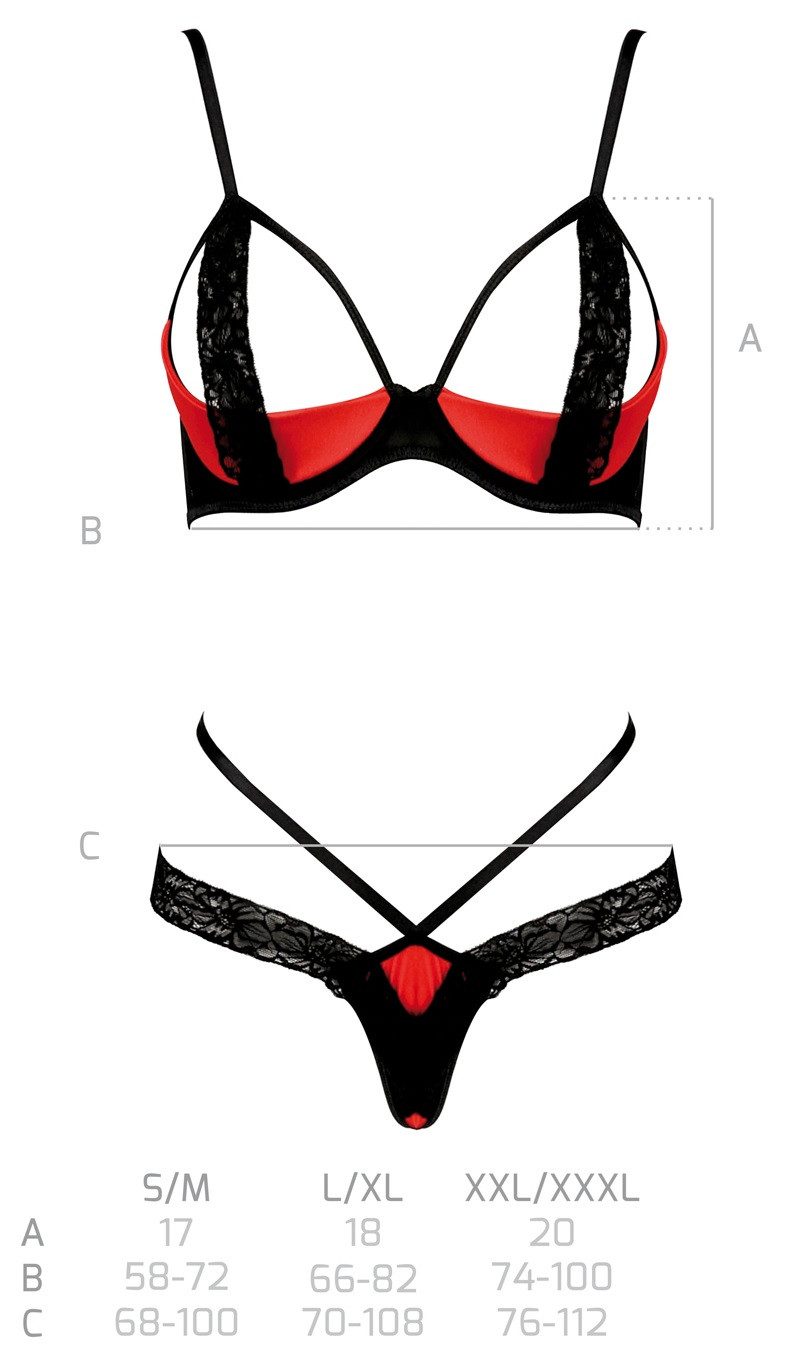 Passion Set: Bügel-BH und String, Dessous-Set