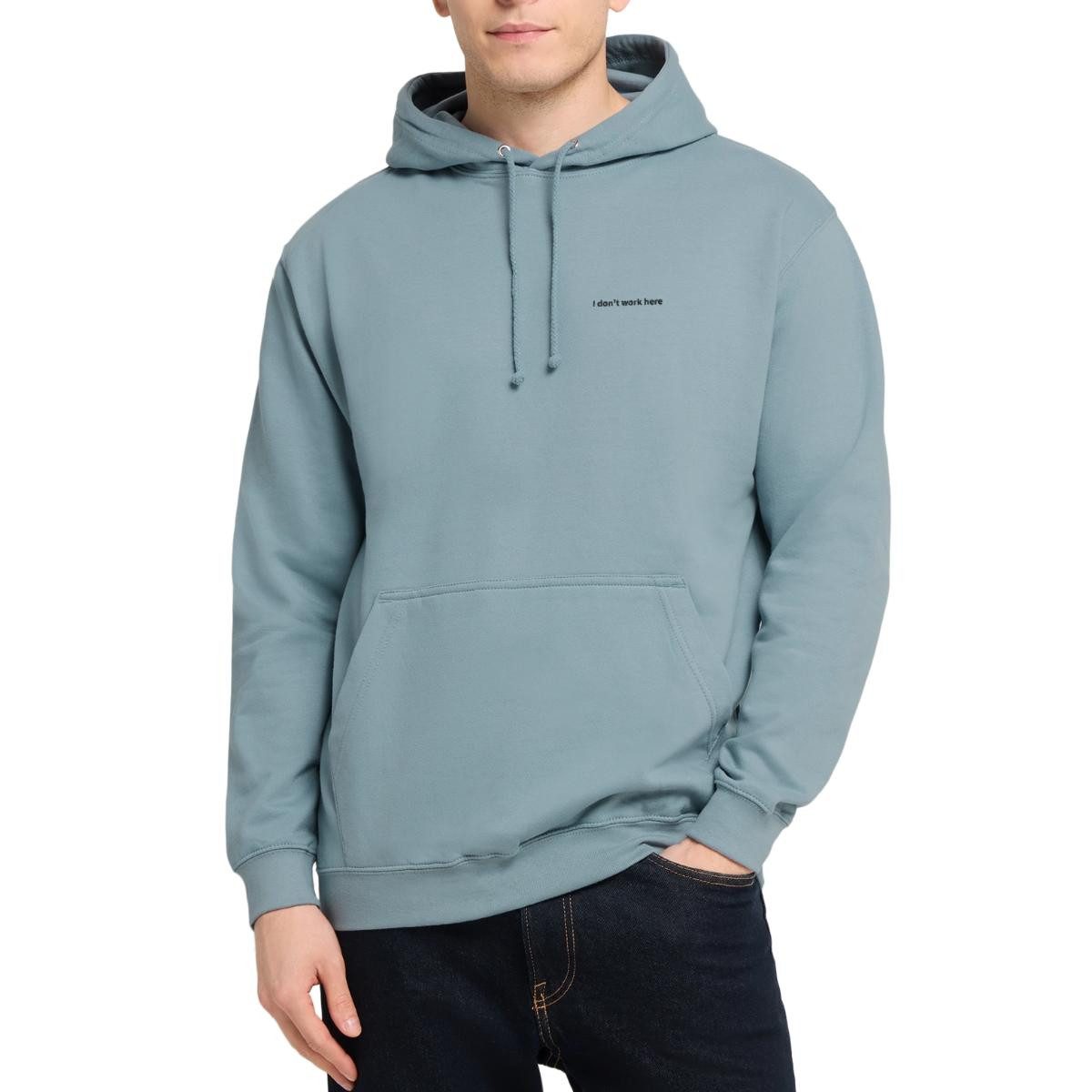 Spreadshirt Hoodie I don't work here Statement Stick Y2K Unisex Hoodie (1-tlg)