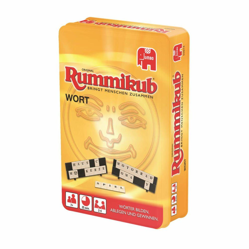 Jumbo Spiele Spiel Original Rummikub Wort Kompakt in Metalldose