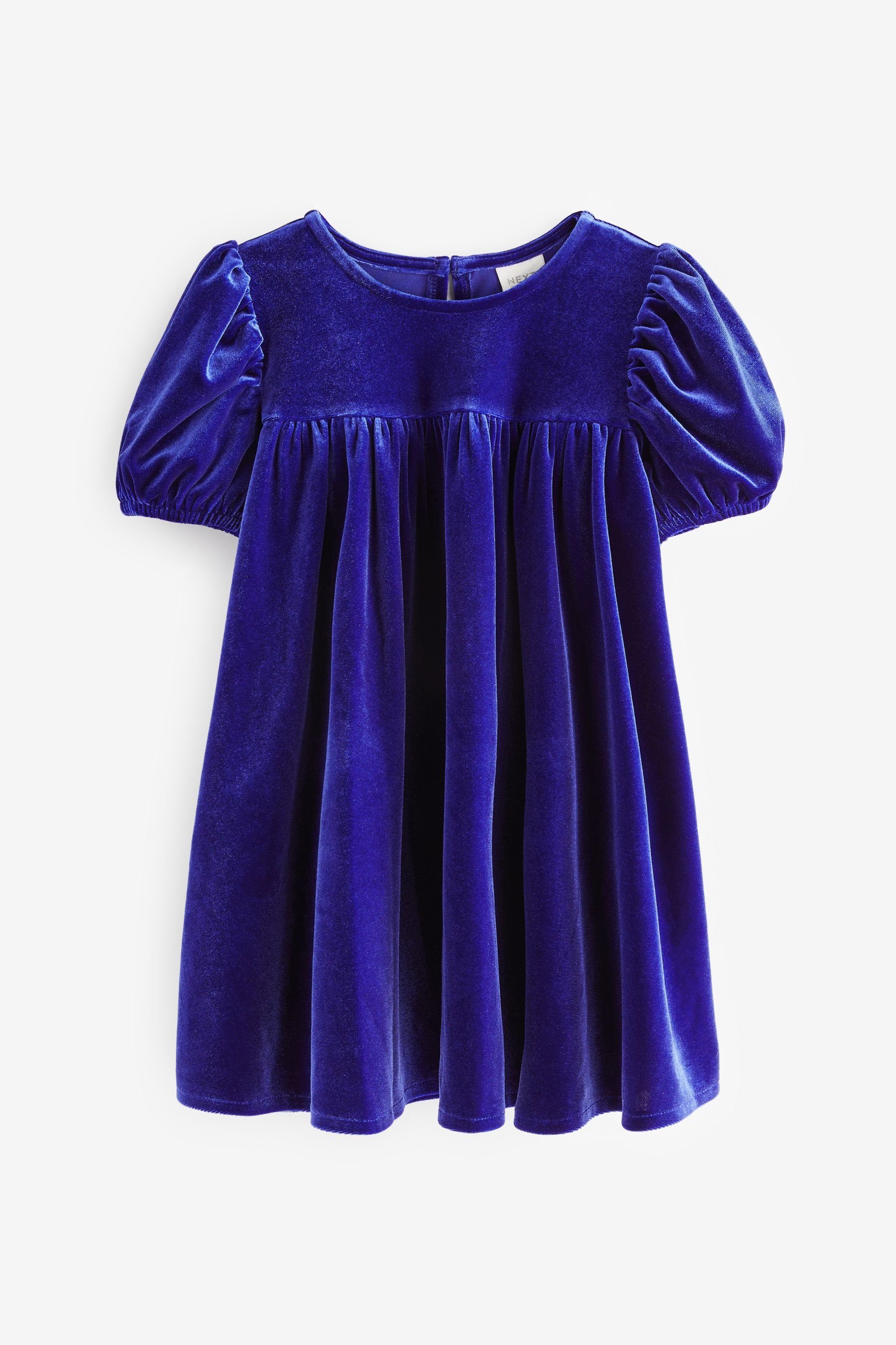 Next Samtkleid Kleid aus Samt (1-tlg) Cobalt Blue