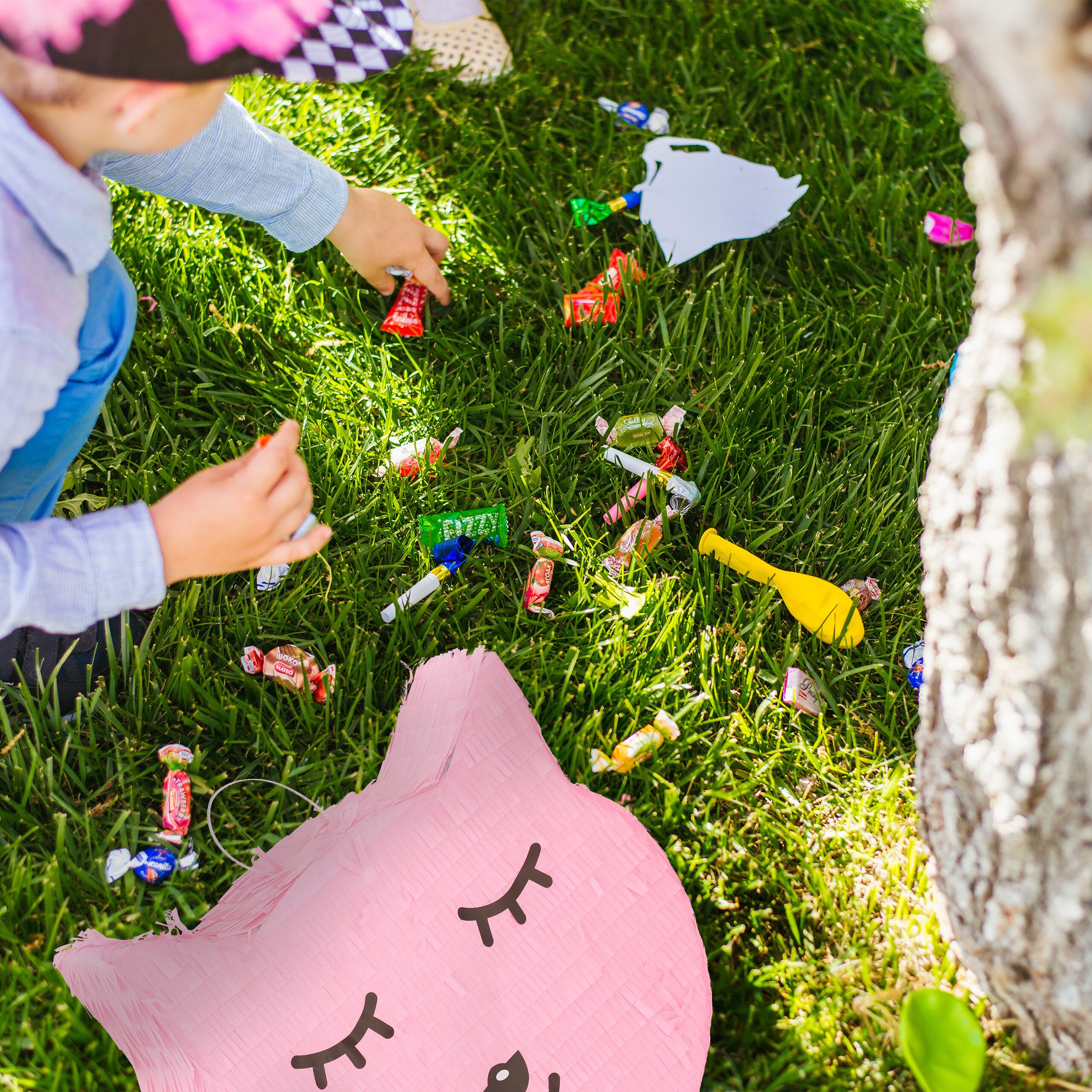 relaxdays Pinata Katzen Pinata mit Stab und Maske
