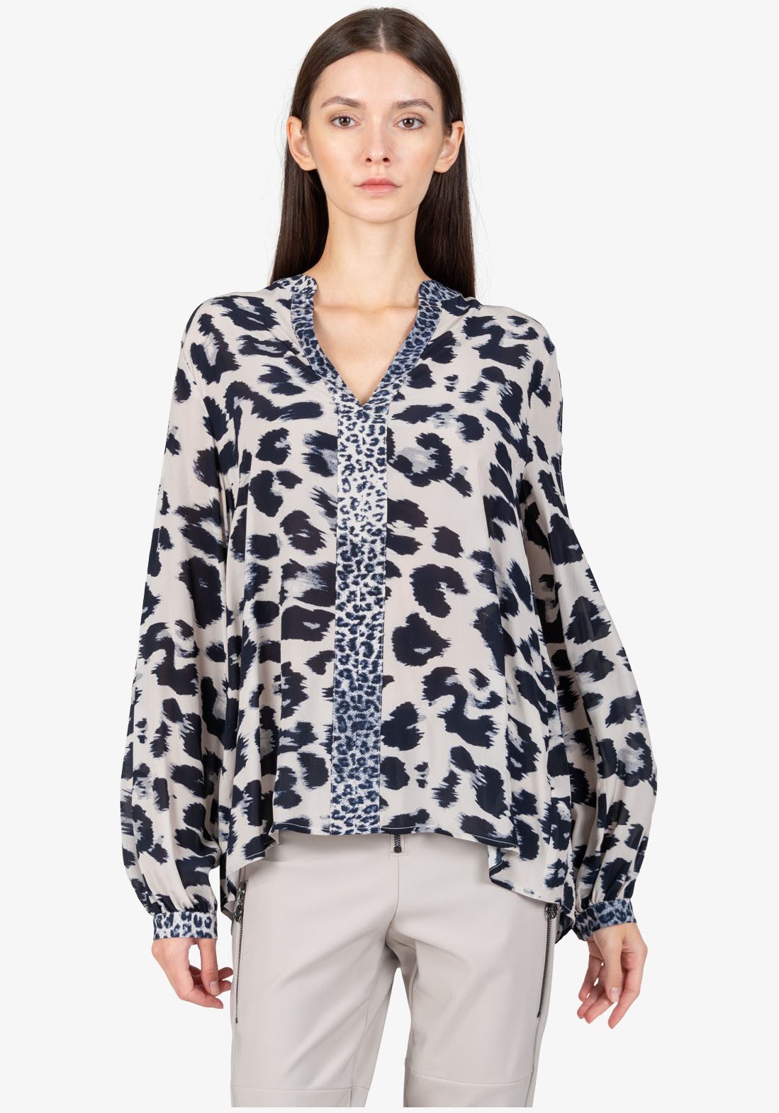 Sportalm Kitzbühel Schlupfbluse mit Animalprint günstig online kaufen