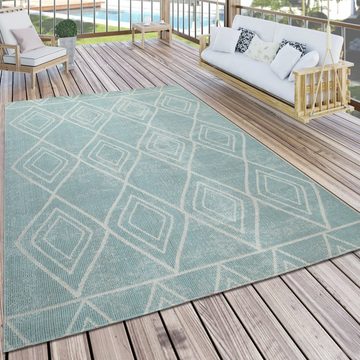 Teppich Artigo 427, Paco Home, rechteckig, Höhe: 2 mm, Kurzflor, Rauten Design, In- und Outdoor geeignet