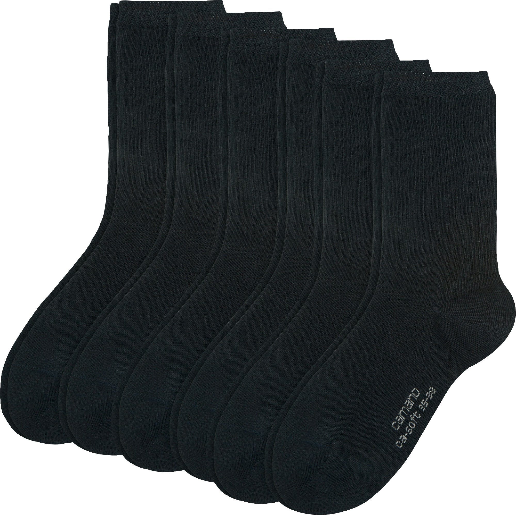 Paar Damen-Socken 6 Camano Socken Uni schwarz