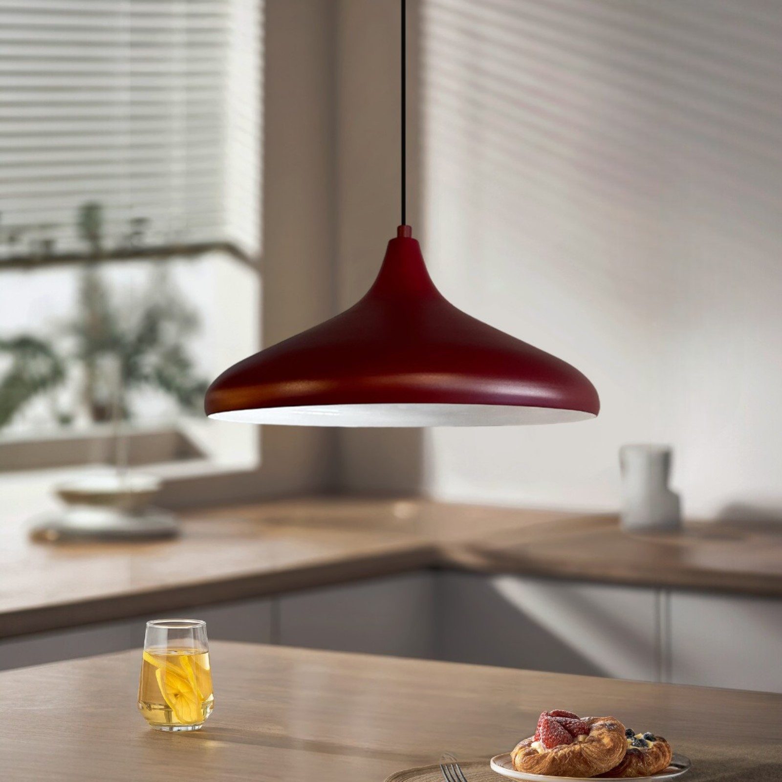 Bamyum Pendelleuchte Bamyum Pendelleuchte Durchmesser 35 cm E27 Metall Moderne Lampe, ohne Leuchtmittel