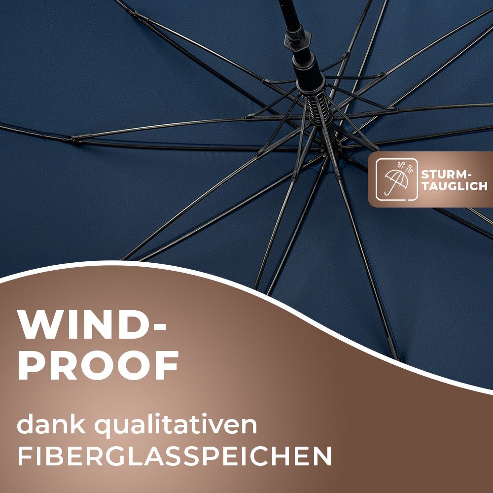 Langenberg Stockregenschirm [Ø122 cm Spannweite] Sturmfest, Stockschirm LORD - LANGENBERG, ☑ Windproof-Funktion – Bild 4 von 5