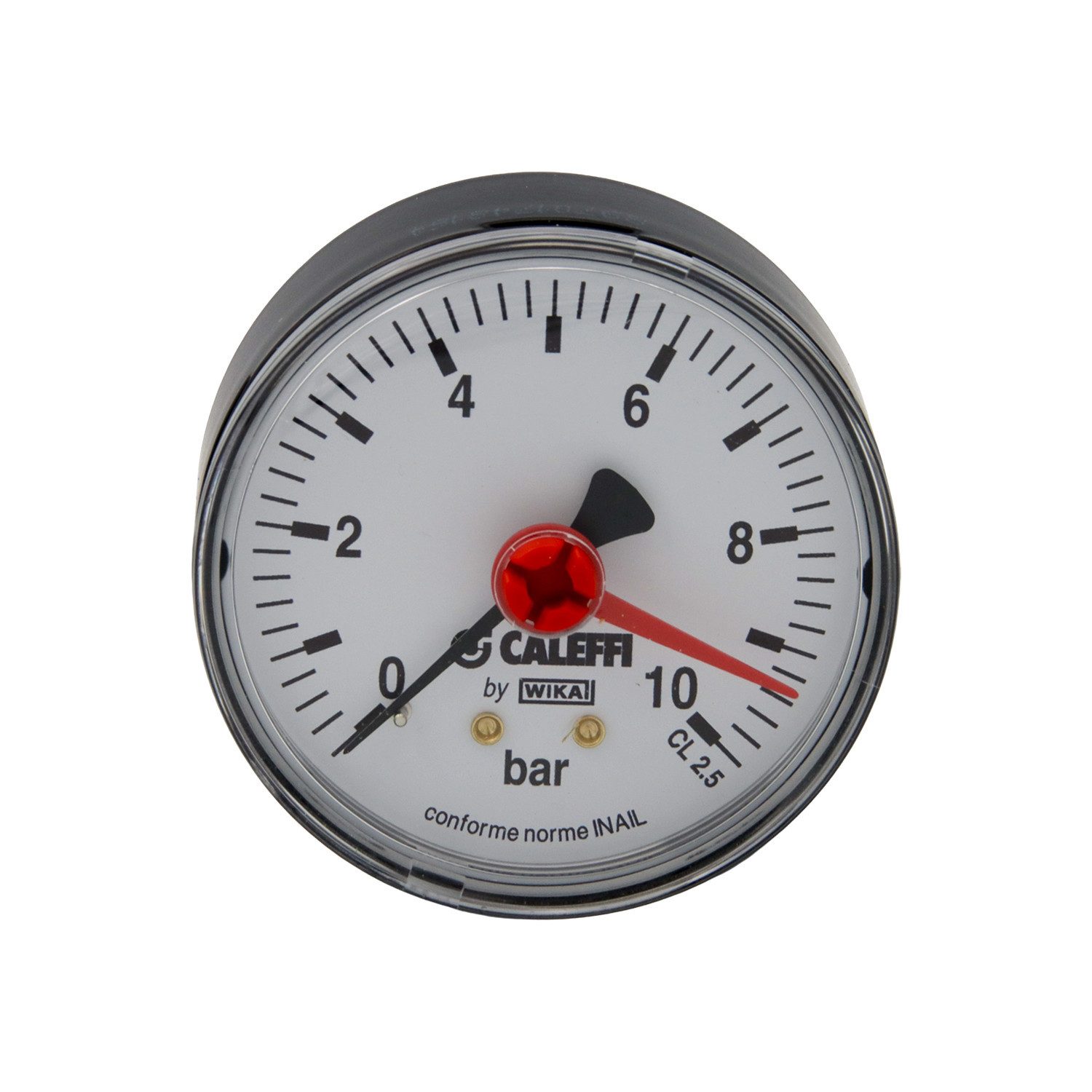 Caleffi Wasser-Druckminderer Kunststoff Manometer 1/4 Zoll 0-10 bar Ø 60 mm Anschluss hinten