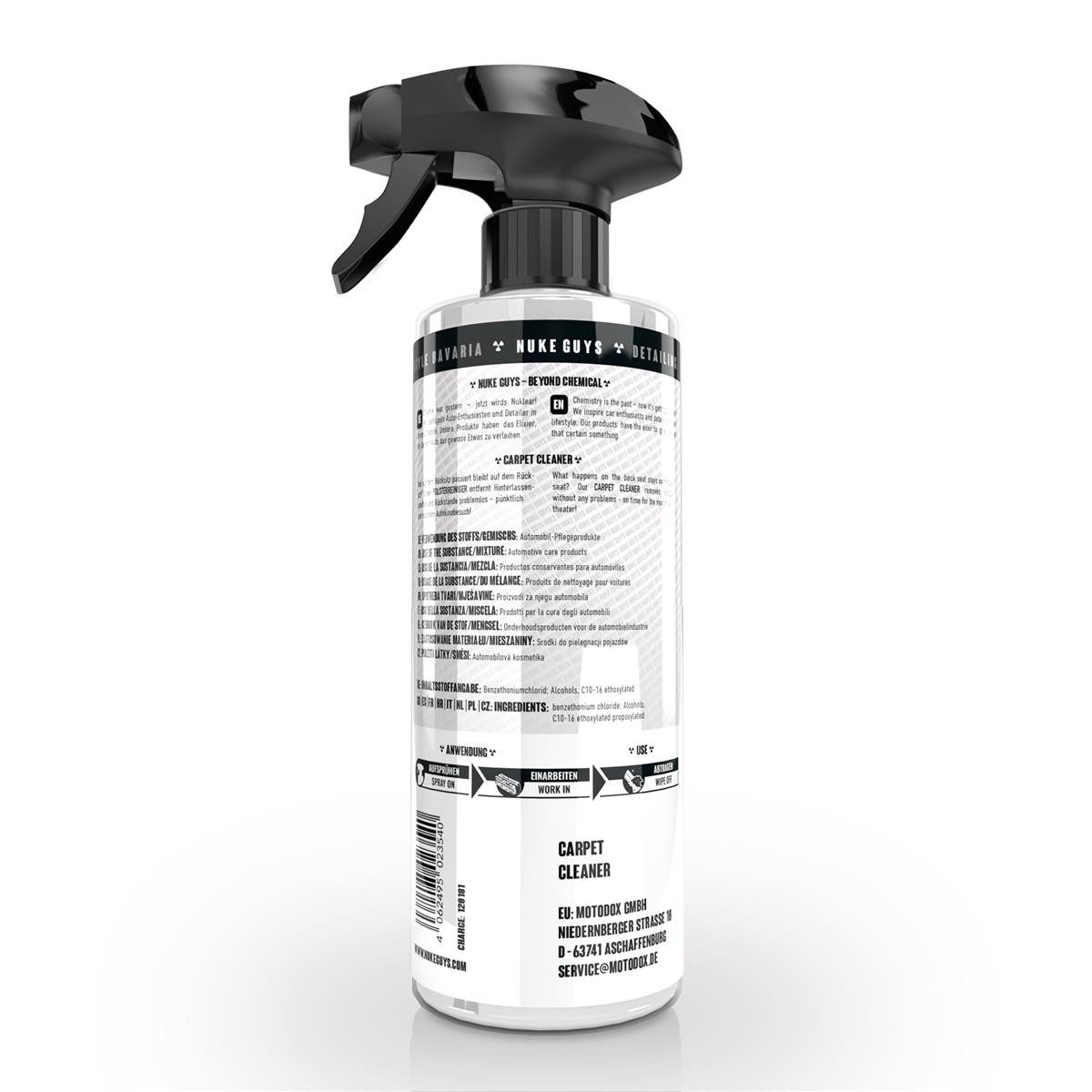 Nuke Guys Polsterreiniger 500ml + Sprühkopf, Leder- Alcantarareiniger Polsterreiniger (zur Reinigung von Autositze, Stoffbezüge, Leder, Schuhe)