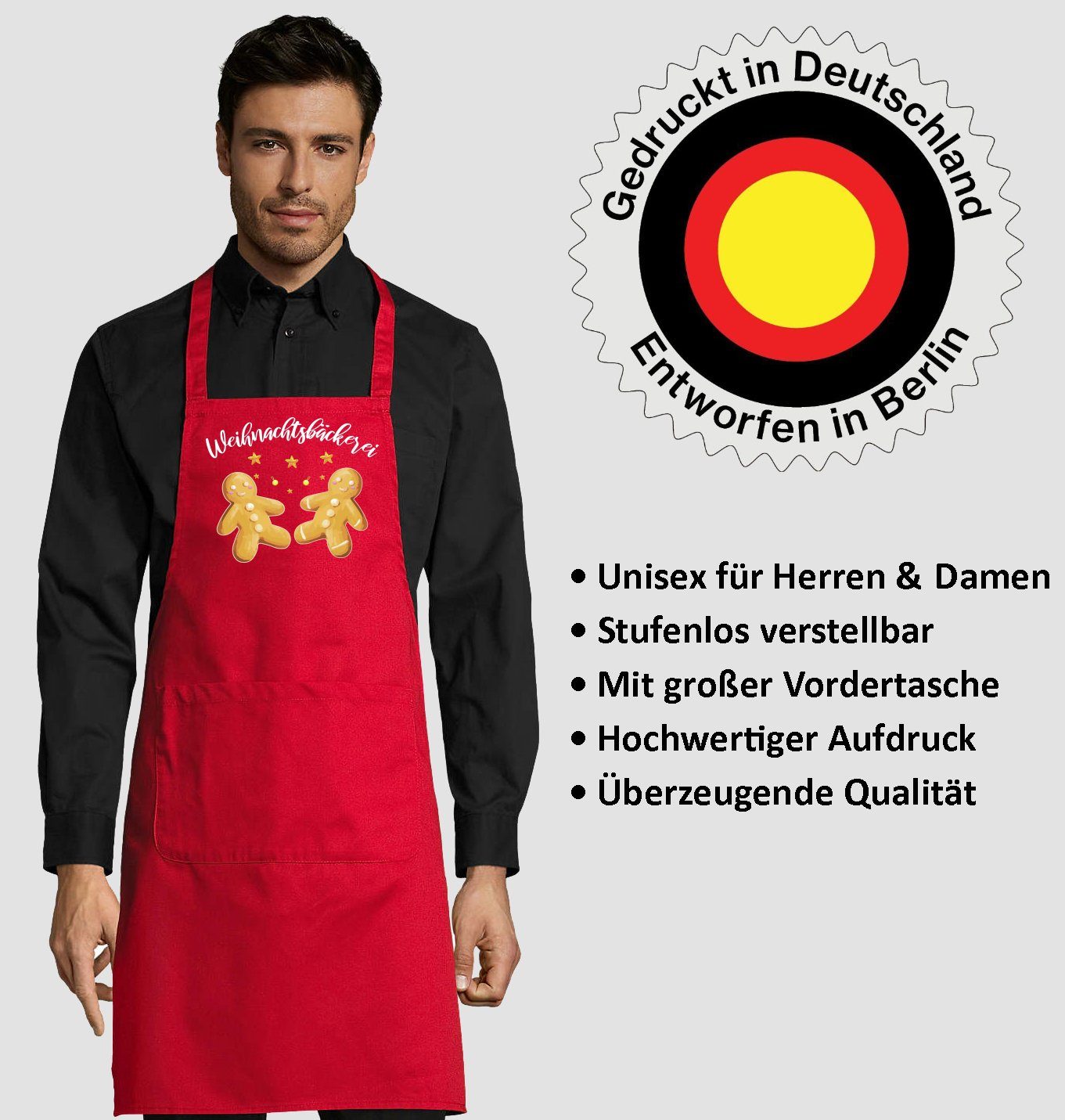 Youth Designz Kochschürze Weihnachtsbäckerei Schürze für Herren & Damen zum günstig online kaufen