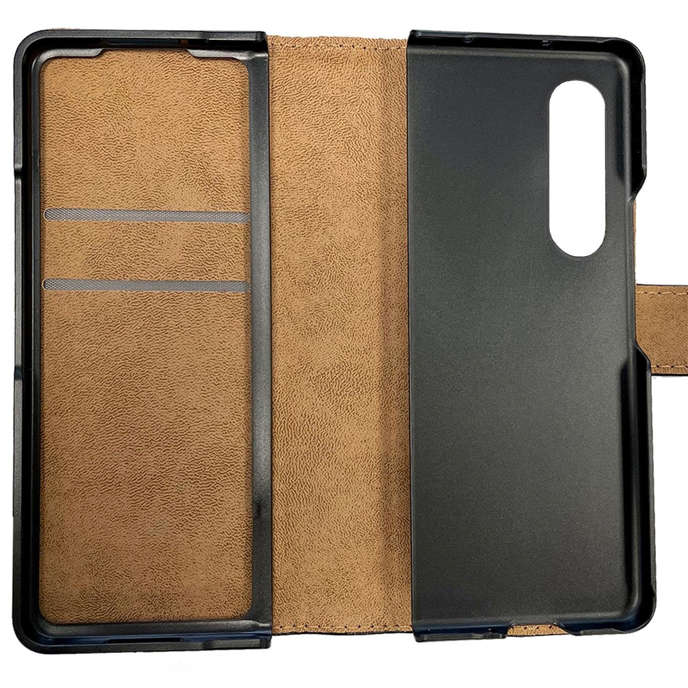 CoolGadget Handyhülle Wallet Klapp Tasche Book Case für Samsung Galaxy Z FOLD 4 7,6 Zoll, Hülle Klapphülle Flip Cover Etui Schutzhülle