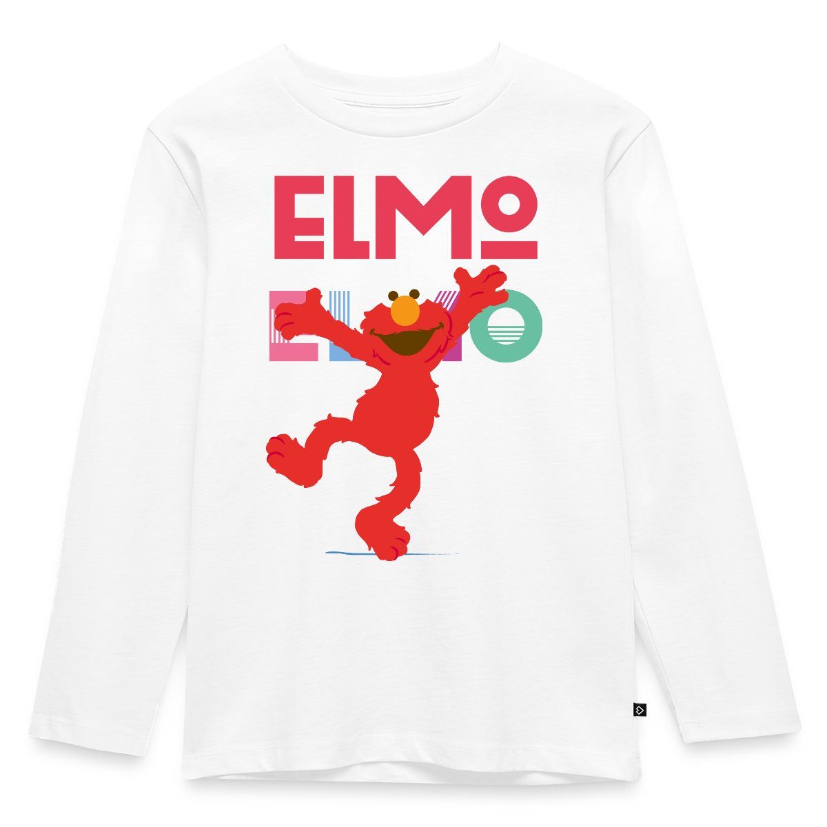 T-Shirt Sesamstraße Elmo Springt vor Freude Kinder Premium Langarmshirt