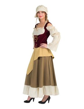 Karneval-Klamotten Kostüm Mittelalter Freifrau Magd Damenkostüm, langes Kleid Frauenkostüm Karneval Fasching