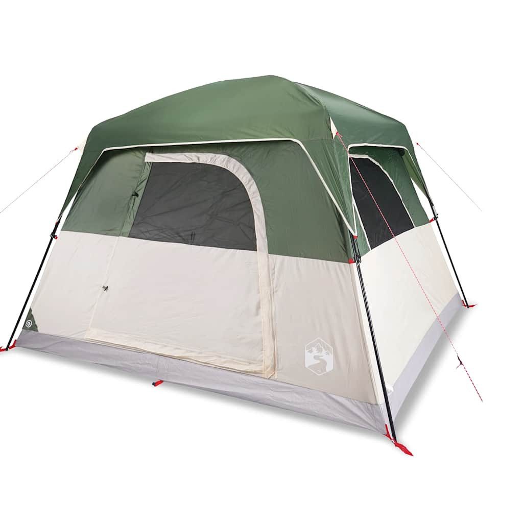 furnicato Faltzelt Campingzelt Kabine 245 x 215 x 190 cm Grün, (1 tlg), Wetterfestes Familienzelt für 4 Personen mit integriertem E-Anschluss