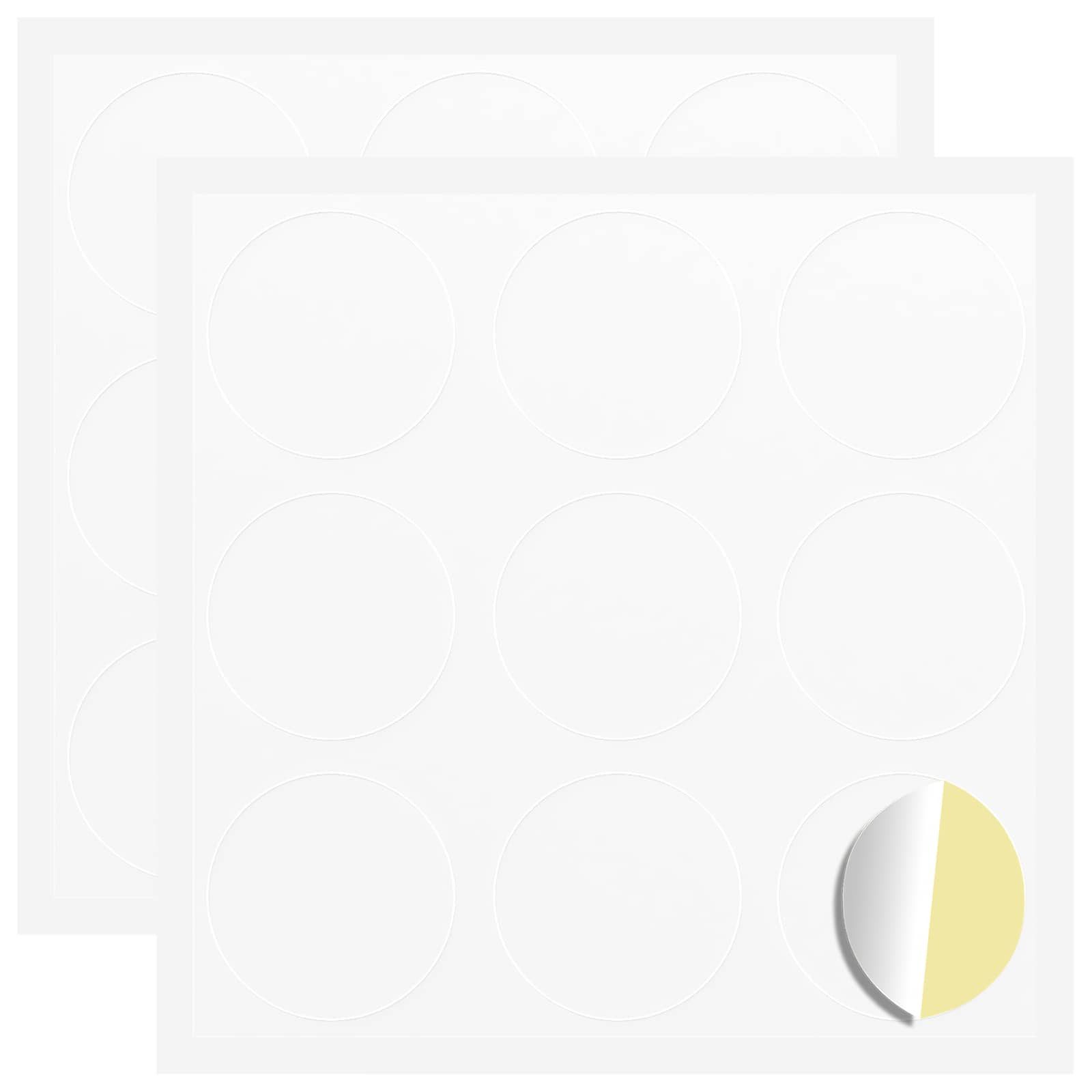 vidaXL Sticker, Sticker 2 pcs Weiß Ø 20 x 0,5 mm Papier