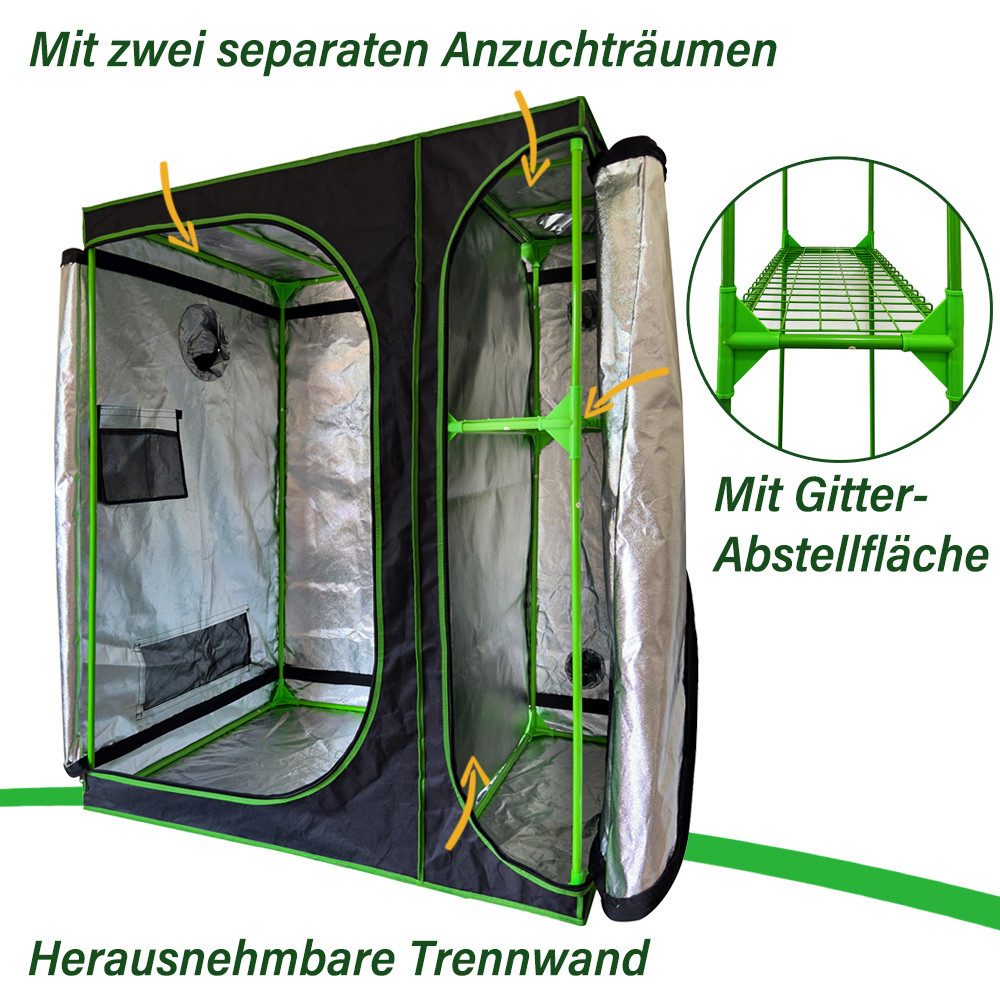Kingpower Gewächshaus Grow Box Gewächshaus Zelt Zuchtzelt Growschrank Growzelt Zuchtschrank