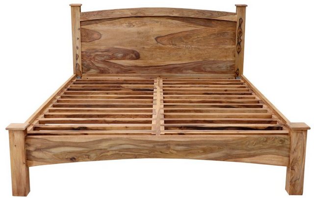 Indischesmoebelhausde Massivholzbett Bett Rami 160x200 aus indischem Palisa günstig online kaufen
