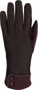 styleBREAKER Baumwollhandschuhe Touchscreen Handschuhe mit weichem Riffel Muster