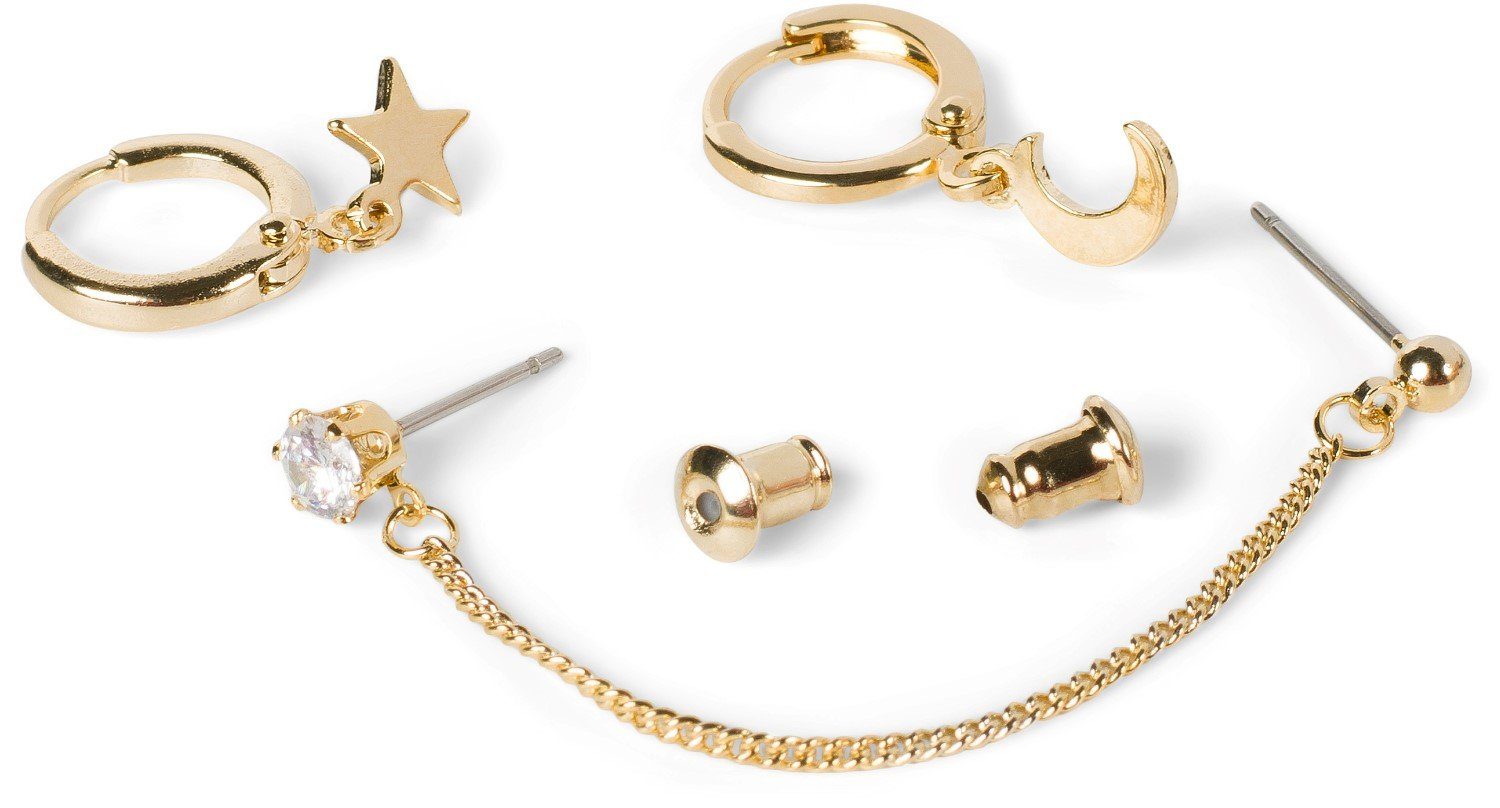 styleBREAKER Creolen-Set 4-Teiliges Hoops und Ohrstecker günstig online kaufen