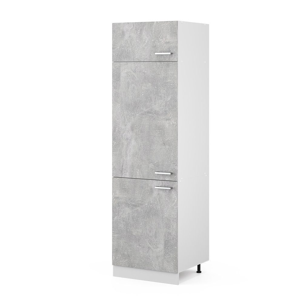 Vicco Kühlumbauschrank R-Line, Beton/Weiß, 60 cm günstig online kaufen