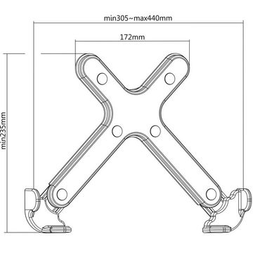MANHATTAN Notebookhalterung zur VESA-Montage Ablage für Laptop-Ständer, (Montage an VESA-Halterungen)