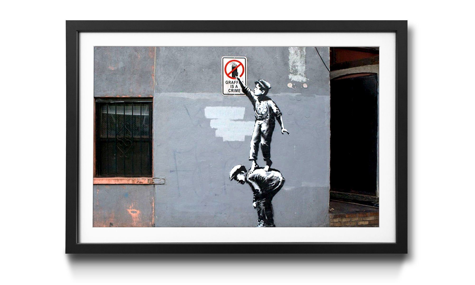 Wandbild, Banksy, 4 in Kunstdruck Spray WandbilderXXL erhältlich Größen Crime,